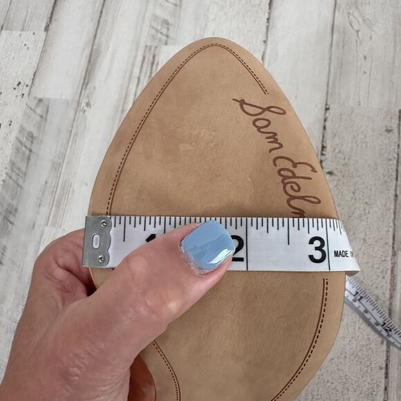 SAM EDELMAN Camdyn Peach Patent Leather Pumps Stiletto Heels Shoes 9M Summer EUC - Picture 11 of 12